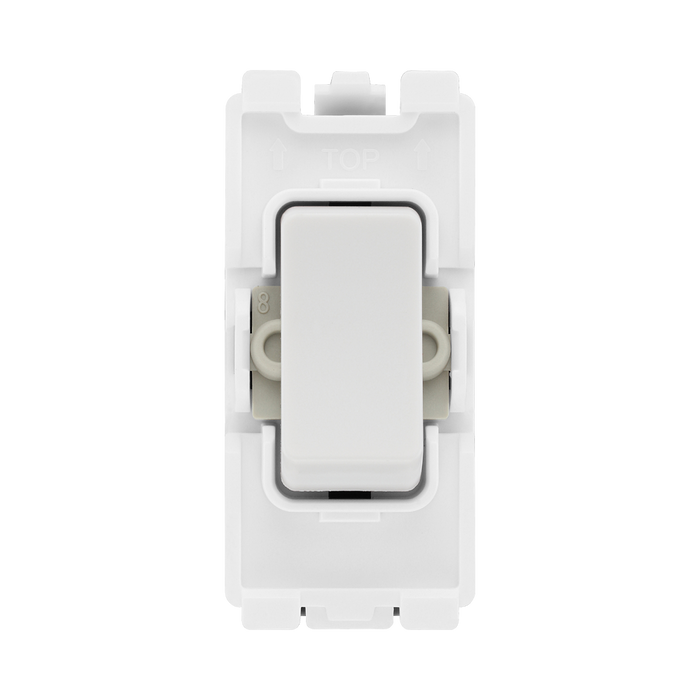 BG White Moulded PVC 20A Double Pole Grid Module R30 – product view 1