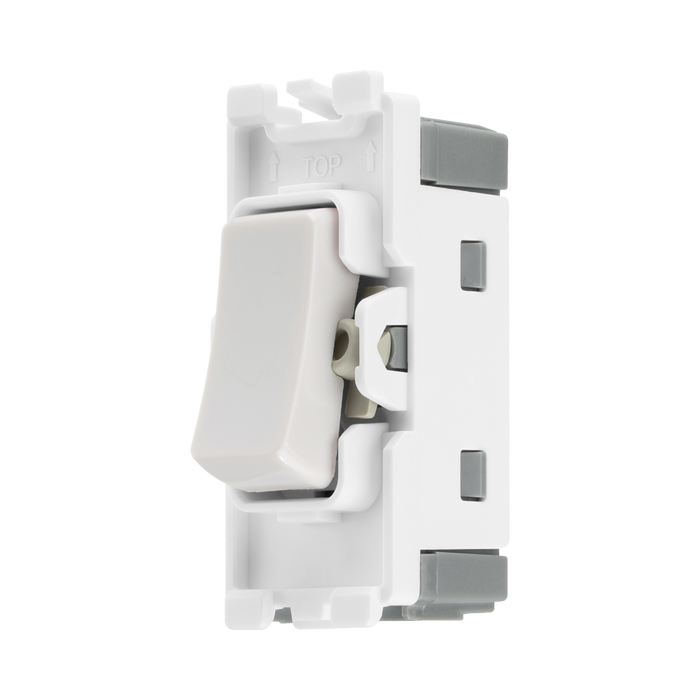 BG White Moulded PVC 20A Double Pole Grid Module R30 – product view 2