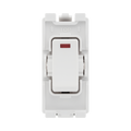 BG White Moulded PVC 20A Double Pole with Neon Grid Module R31 – product view 1