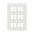 BG White Moulded PVC 12G Grid Plate R812 Available from RS Electrical Supplies