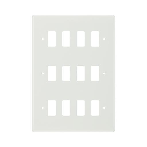 BG White Moulded PVC 12G Grid Plate R812 Available from RS Electrical Supplies
