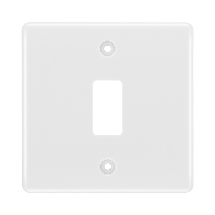 BG White Moulded PVC 1G Grid Plate R81 Available from RS Electrical Supplies