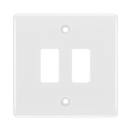 BG White Moulded PVC 2G Grid Plate R82 Available from RS Electrical Supplies