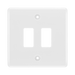 BG White Moulded PVC 2G Grid Plate R82 Available from RS Electrical Supplies