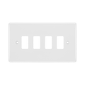 BG White Moulded PVC 4G Grid Plate R84 Available from RS Electrical Supplies