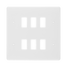 BG White Moulded PVC 6G Grid Plate R86 Available from RS Electrical Supplies
