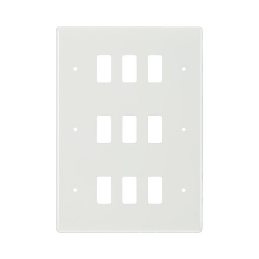 BG White Moulded PVC 9G Grid Plate R89 Available from RS Electrical Supplies