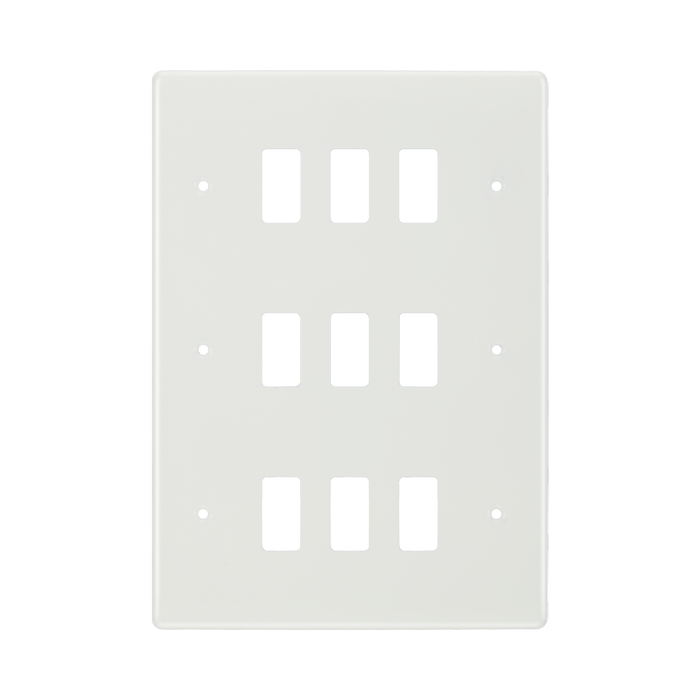 BG White Moulded PVC 9G Grid Plate R89 Available from RS Electrical Supplies