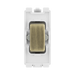BG Antique Brass 20A 2 Way Single Pole Centre Off Grid Switch RAB12C – product view 1