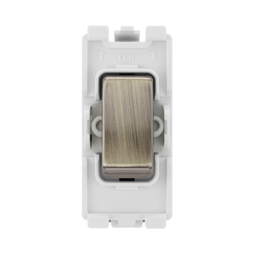 BG Antique Brass 20A 2 Way Grid Switch RAB12 – product view 1