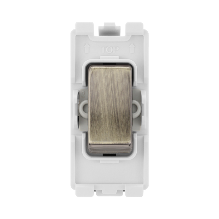 BG Antique Brass 20A 2 Way Grid Switch RAB12 – product view 1