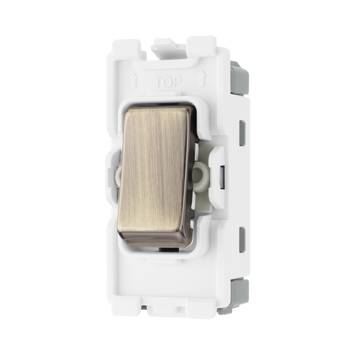 BG Antique Brass 20A 2 Way Grid Switch RAB12 – product view 2