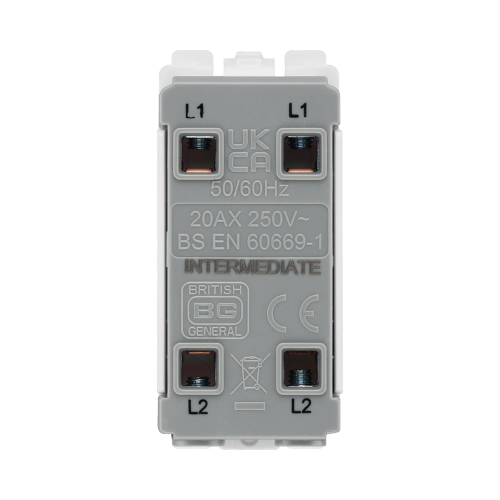 BG Antique Brass 20A Intermediate Grid Switch RAB13 – product view 3
