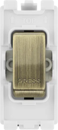 BG Antique Brass 20A Retractive Grid Switch RAB14