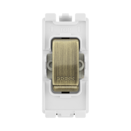 BG Antique Brass 20A Retractive Grid Switch RAB14 – product view 1