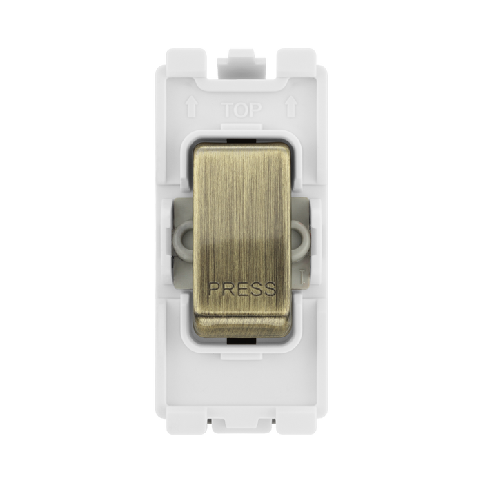 BG Antique Brass 20A Retractive Grid Switch RAB14 – product view 1