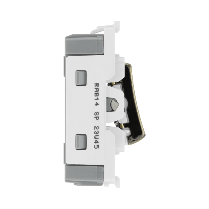 BG Antique Brass 20A Retractive Grid Switch RAB14 – product view 3