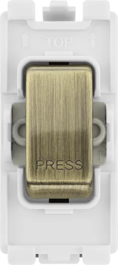 BG Antique Brass 20A Retractive Grid Switch RAB14