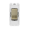 BG Antique Brass 20A Double Pole Grid Switch RAB30 – product view 1