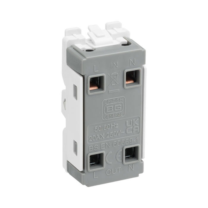 BG Antique Brass 20A Double Pole Grid Switch RAB30 – product view 2
