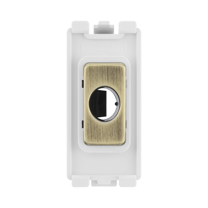 BG Antique Brass Flex Outlet Grid Module RABFLEX – product view 1