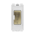 BG Antique Brass 13 Amp Fuse Carrier Grid Module RABFUSE – product view 1