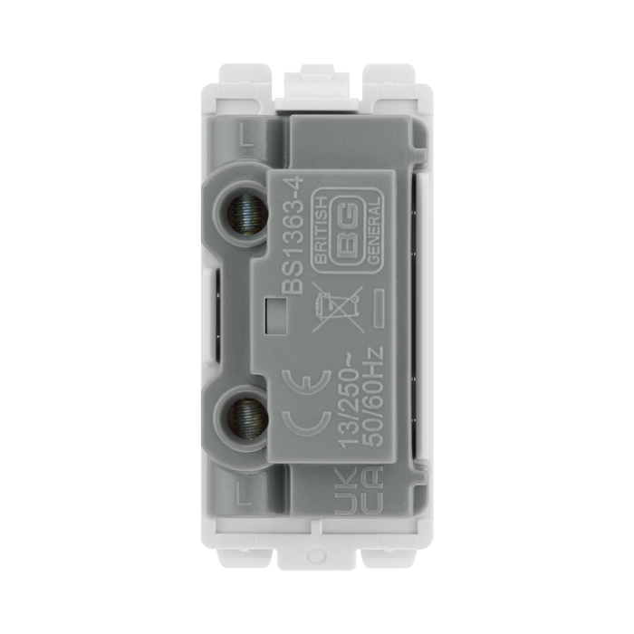 BG Antique Brass 13 Amp Fuse Carrier Grid Module RABFUSE – product view 3