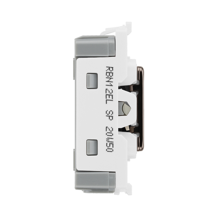 BG Black Nickel 20A 2 Way Key Grid Switch Printed RBN12EL – product view 4