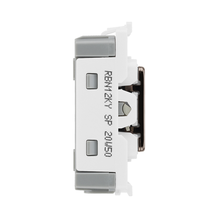 BG Black Nickel 20A 2 Way Key Grid Switch RBN12KY – product view 4