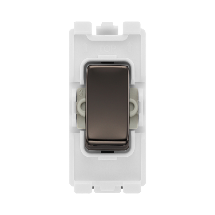BG Black Nickel 20A 2 Way Grid Switch RBN12 – product view 1