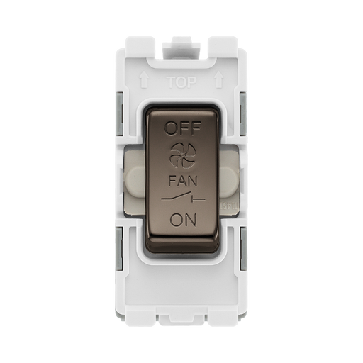 BG Black Nickel 10A 3 Pole Fan Isolator Grid Switch RBN15 – product view 1