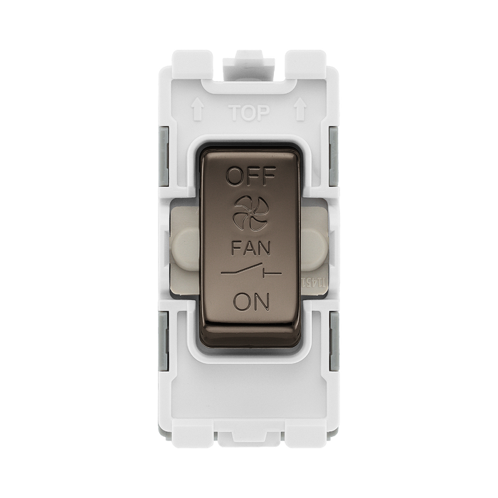 BG Black Nickel 10A 3 Pole Fan Isolator Grid Switch RBN15 – product view 1