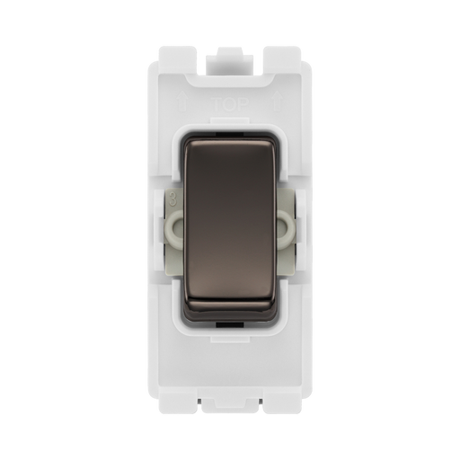 BG Black Nickel 20A Double Pole Grid Switch RBN30 – product view 1