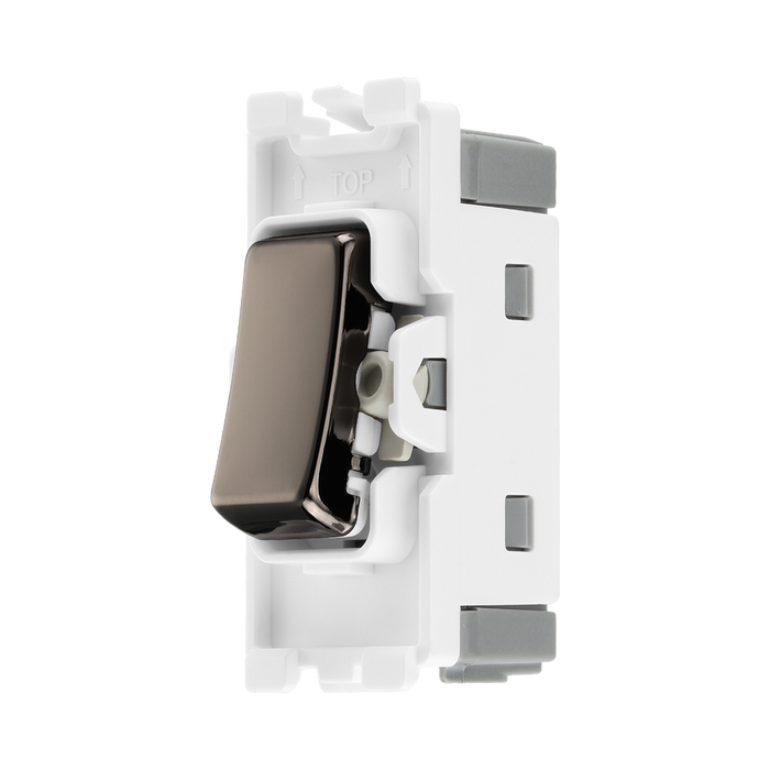 BG Black Nickel 20A Double Pole Grid Switch RBN30 – product view 2