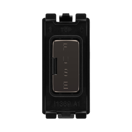 BG Black Nickel 13A Fuse Carrier Grid Module RBNFUSE – product view 1