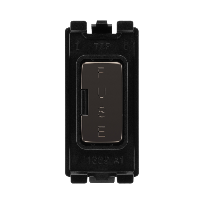 BG Black Nickel 13A Fuse Carrier Grid Module RBNFUSE – product view 1