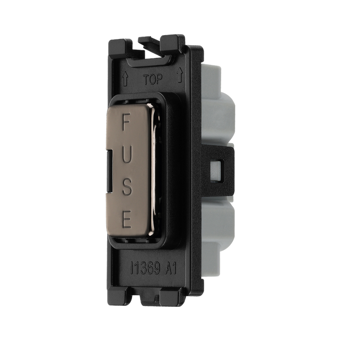 BG Black Nickel 13A Fuse Carrier Grid Module RBNFUSE – product view 2