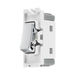 BG Brushed Steel 20A 2 Way Single Pole Centre Off Grid Switch RBS12C – product view 2