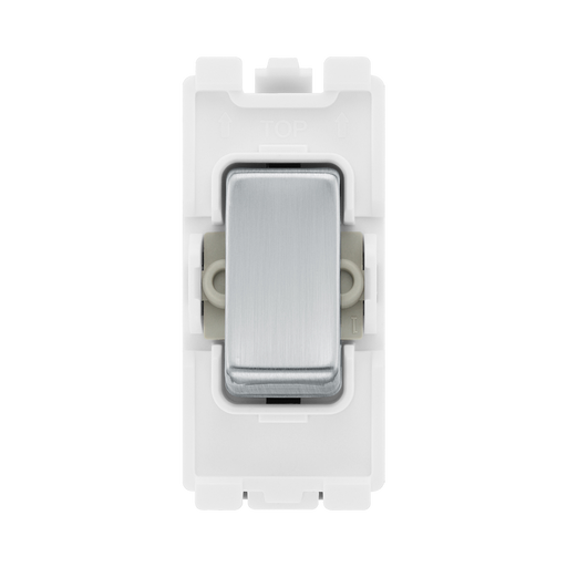 BG Brushed Steel 20A 2 Way Grid Switch RBS12 – product view 1