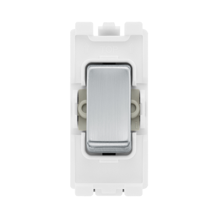 BG Brushed Steel 20A 2 Way Grid Switch RBS12 – product view 1