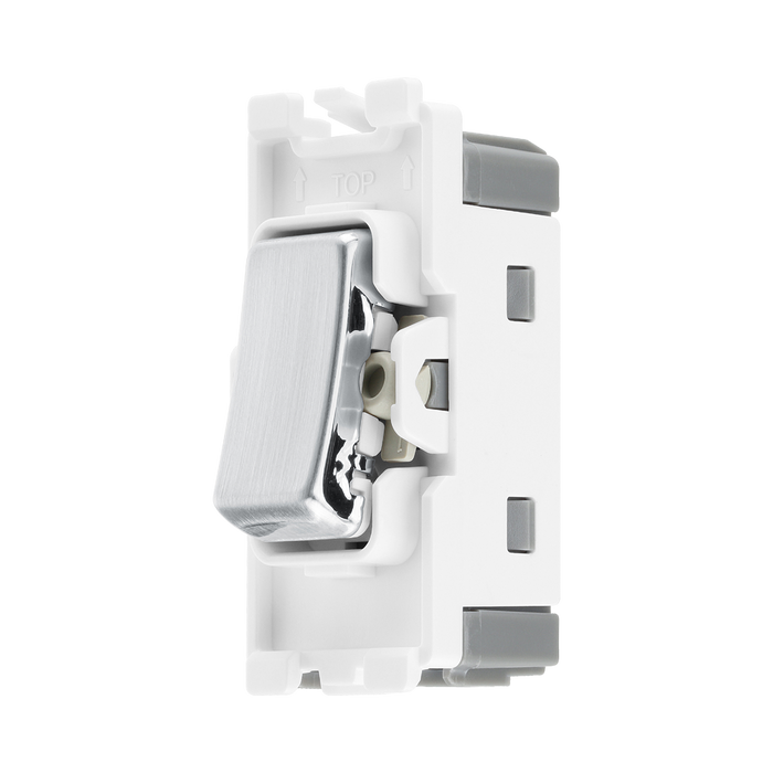 BG Brushed Steel 20A 2 Way Grid Switch RBS12 – product view 2