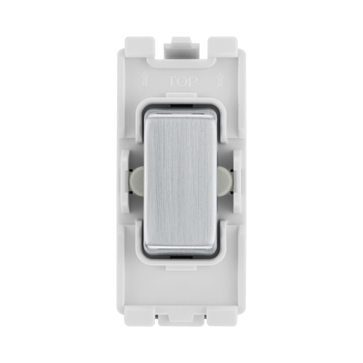 BG Brushed Steel 20A Centre Off Retractive Grid Switch RBS14C – product view 1