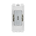 BG Brushed Steel 20A Double Pole Grid Key Switch RBS30KY – product view 1