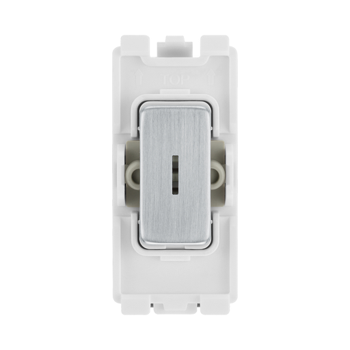 BG Brushed Steel 20A Double Pole Grid Key Switch RBS30KY – product view 1