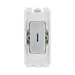 BG Brushed Steel 20A Double Pole Grid Key Switch RBS30KY – product view 1