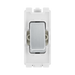 BG Brushed Steel 20A Double Pole Grid Switch RBS30 – product view 1