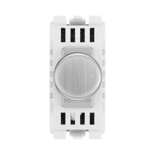 BG Brushed Steel Dimmer Grid Switch RBSDLT – product view 1