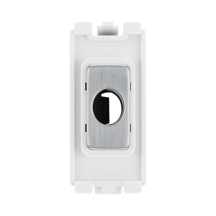 BG Brushed Steel Flex Outlet Grid Module RBSFLEX – product view 1