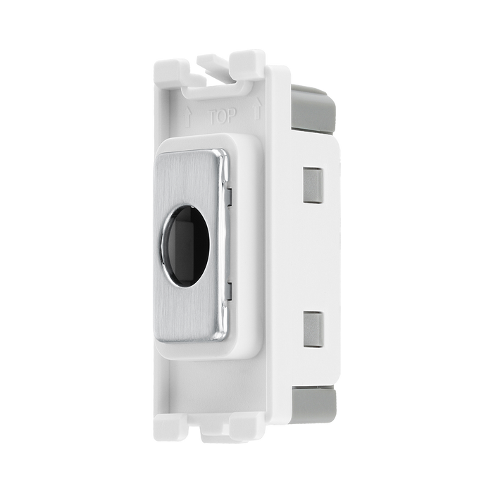 BG Brushed Steel Flex Outlet Grid Module RBSFLEX – product view 2
