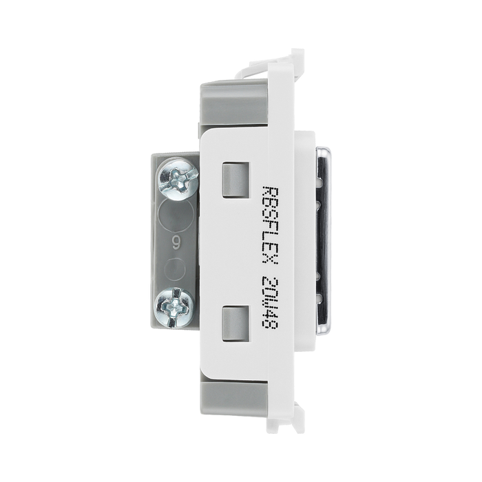 BG Brushed Steel Flex Outlet Grid Module RBSFLEX – product view 4